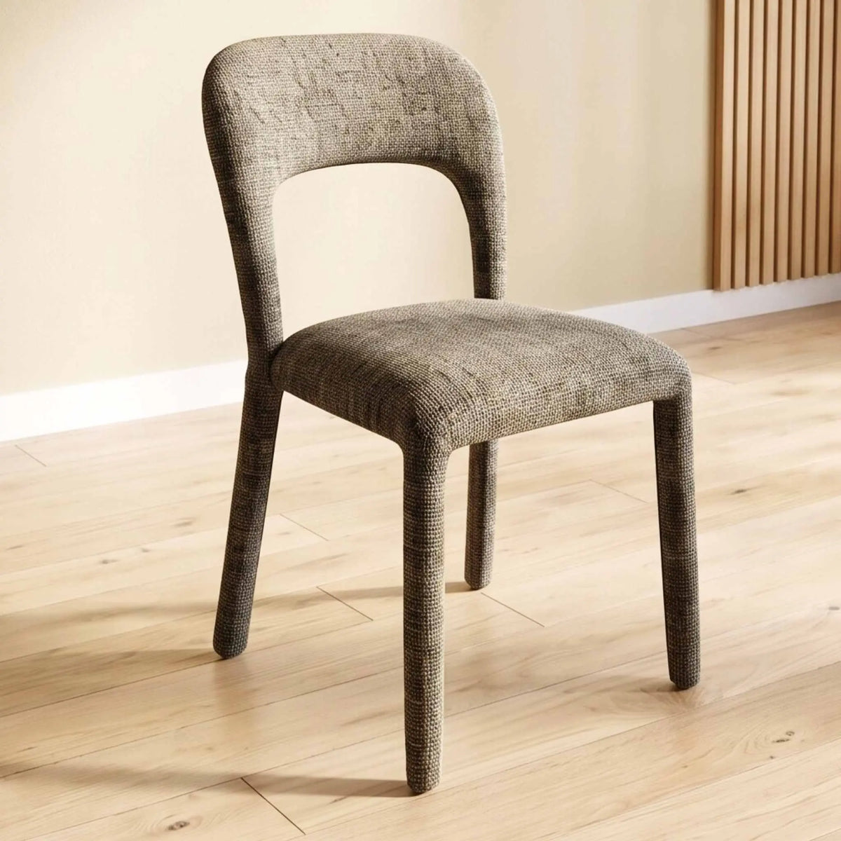 Silla de comedor Horsens verde | Tapizada y Apilable