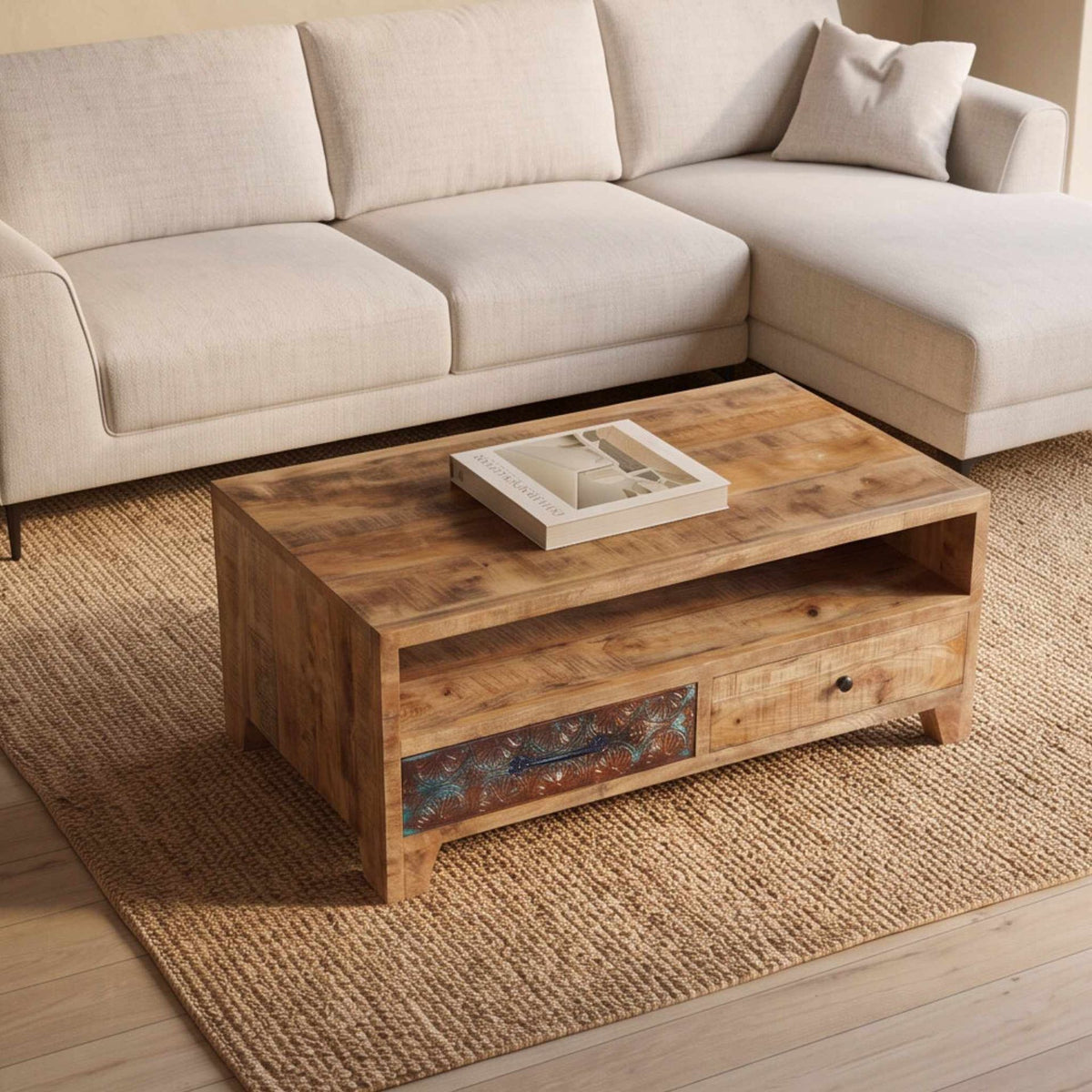 Mesa de centro Korba 115x60x45cm | Madera de Mango