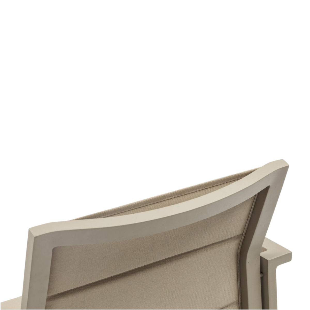 Sillón de comedor ORICK aluminio y textilene taupe.