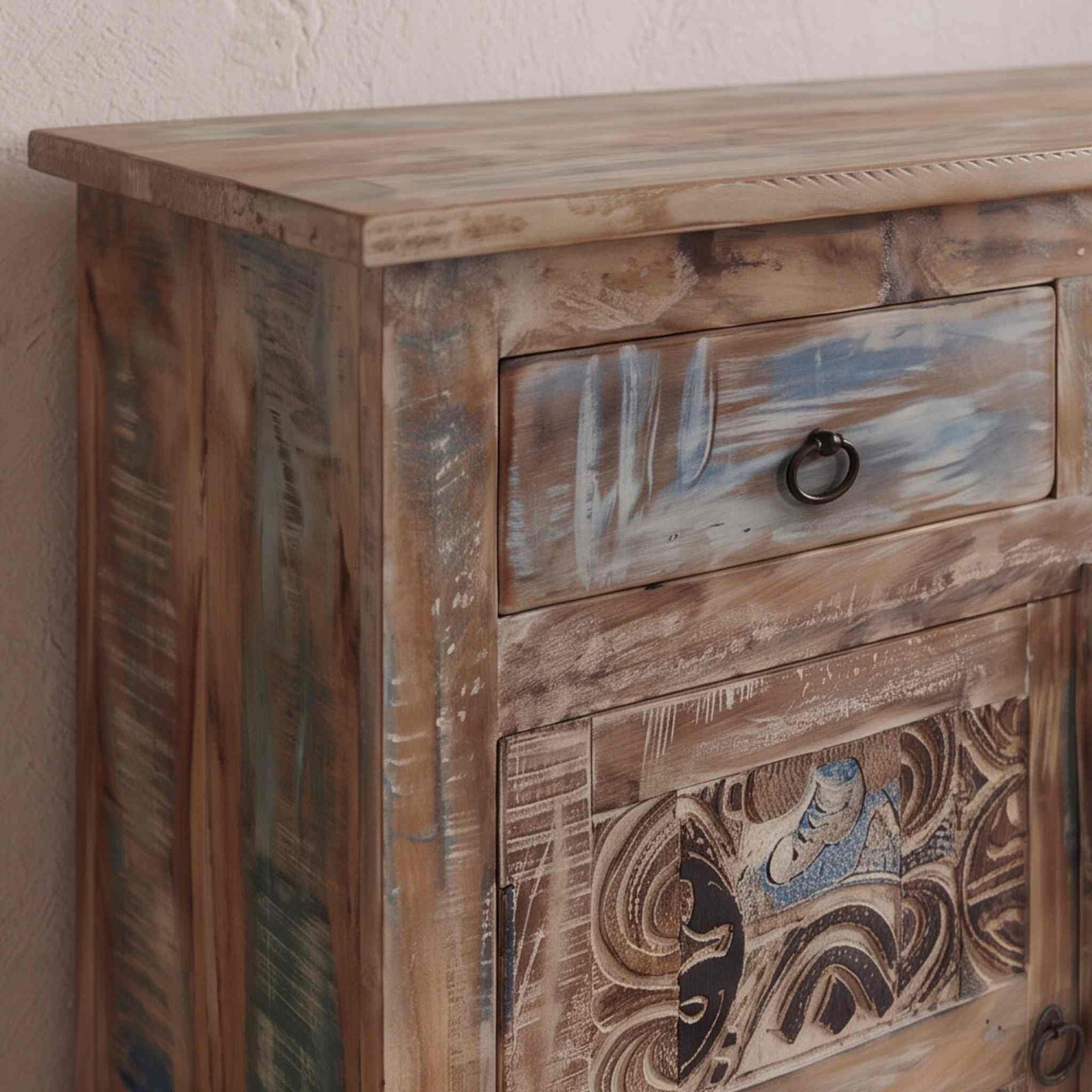 Aparador Alhmirah 4 puertas - 4 cajones 176x40x90cm | Madera de Mango