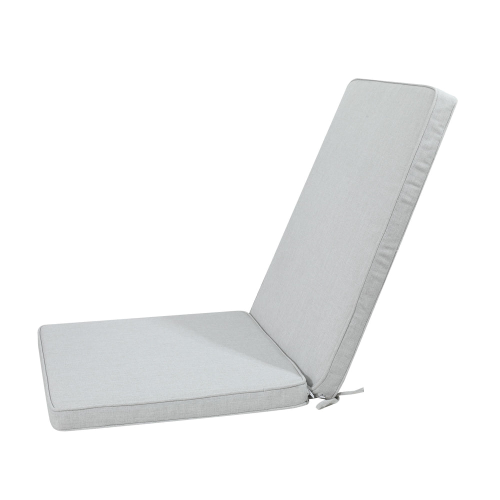 Cojín de asiento y respaldo alto 50x115x5 cm color gris claro
