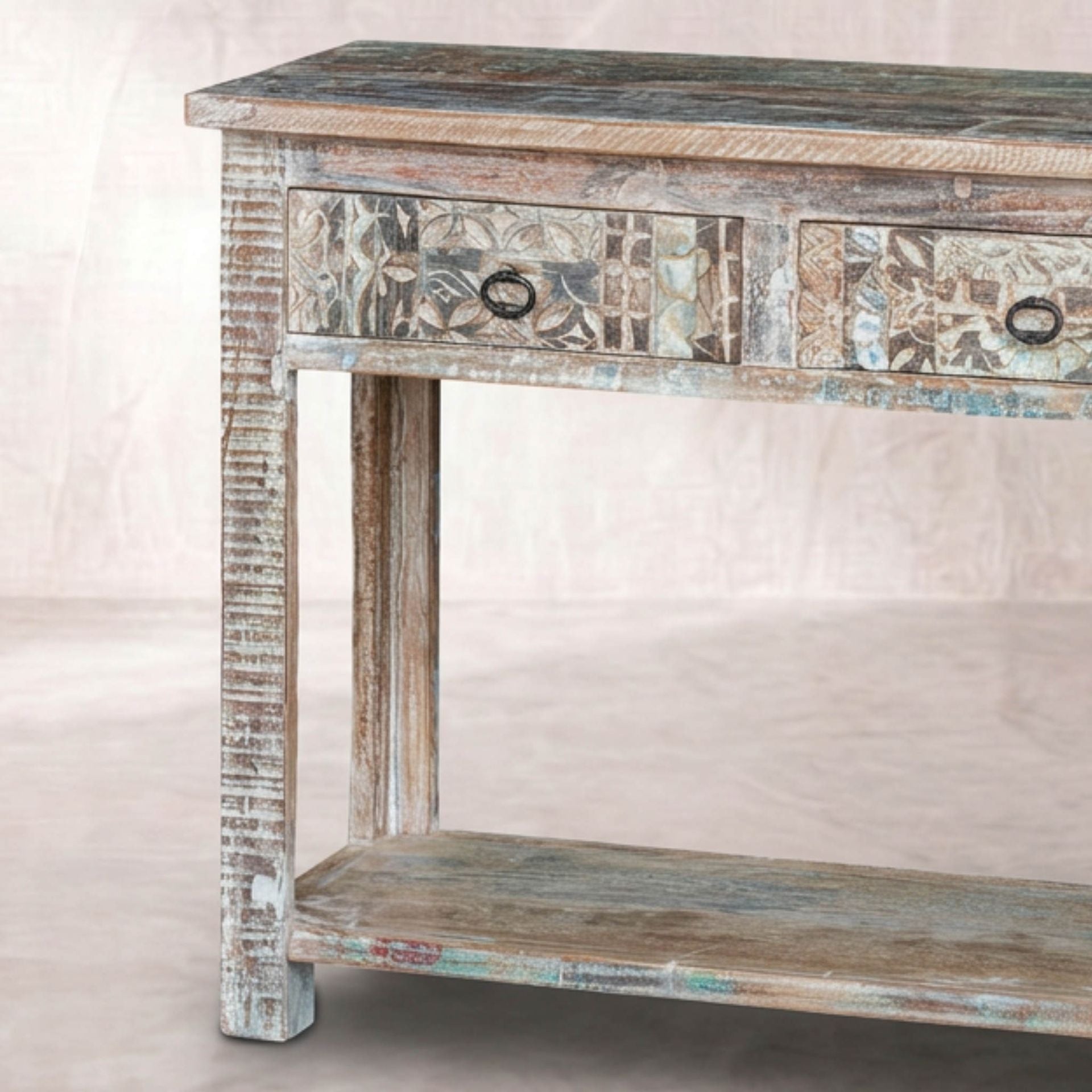 Recibidor consola Alhmirah 100x35x80cm | Madera de Mango