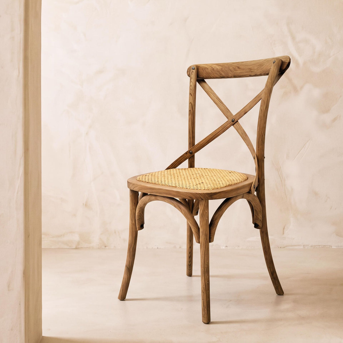 Silla de comedor Cross Back Oak Natural | Roble macizo