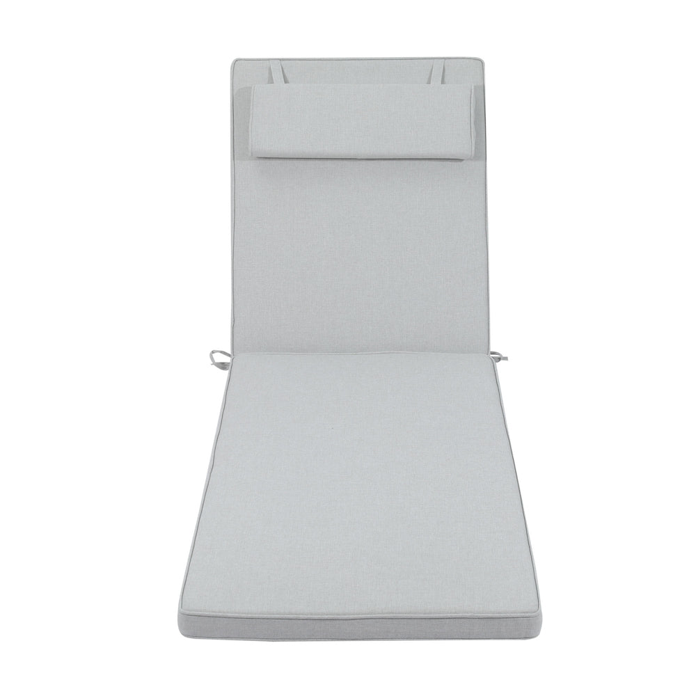Cojín para tumbona Roxas 59x196x5 cm color  gris claro | Kubu #