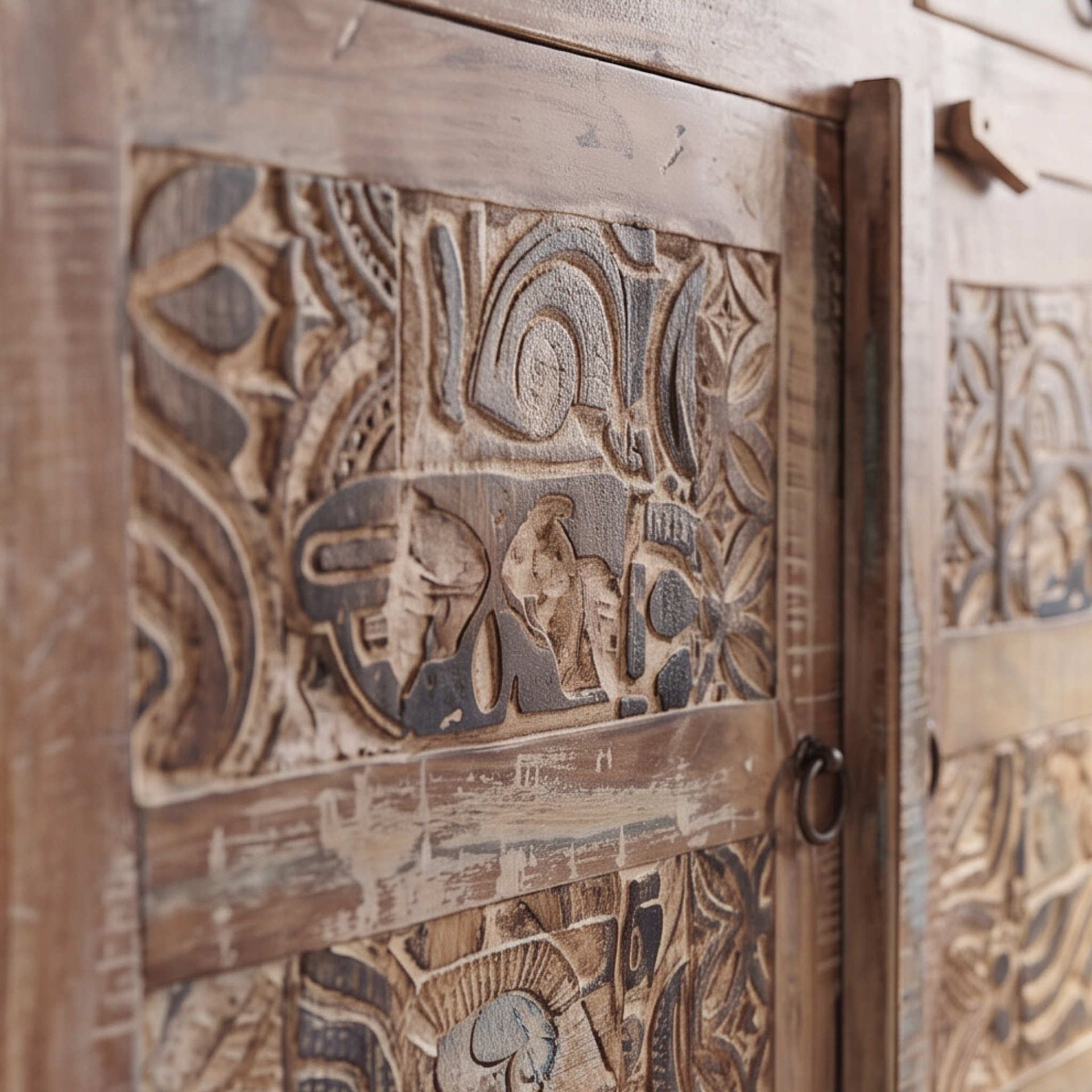 Aparador Alhmirah 4 puertas - 4 cajones 176x40x90cm | Madera de Mango