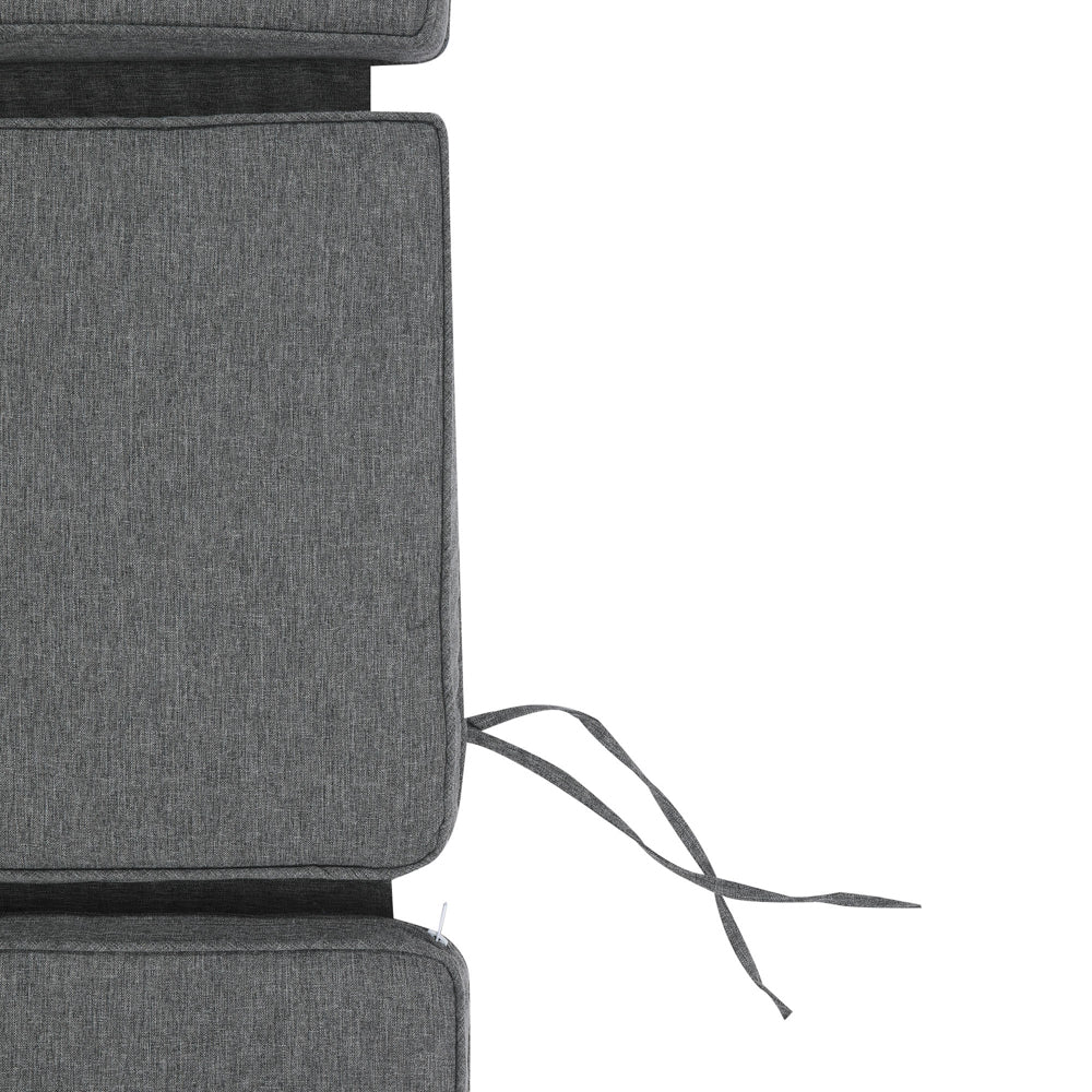 Cojín para tumbona Mati 50x192x5 cm color gris oscuro.