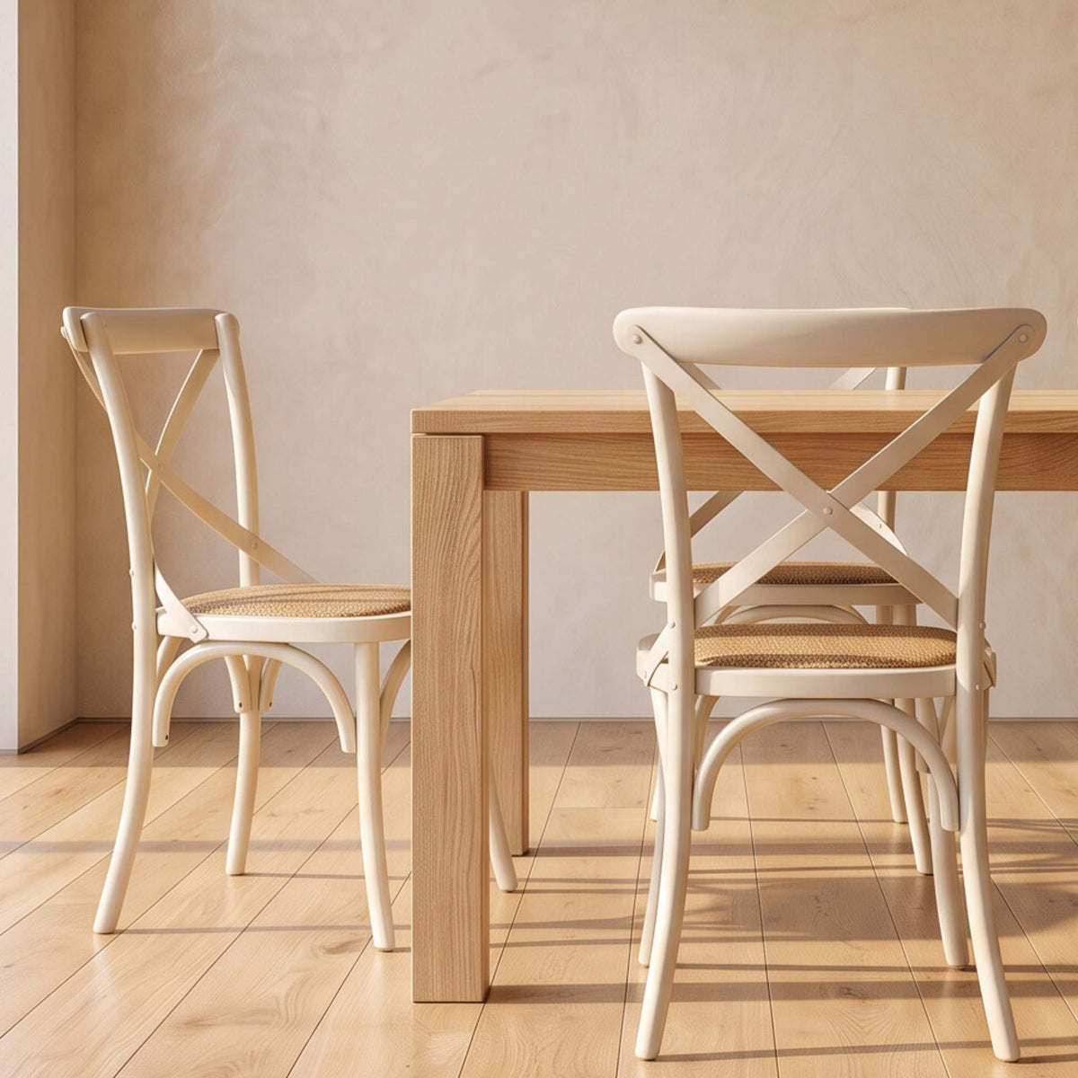 Silla de comedor Cross Back White