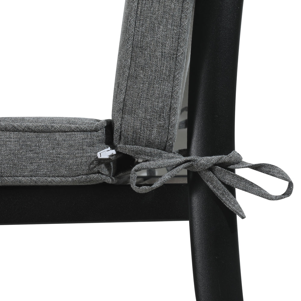 Cojín de asiento y respaldo alto 50x115x5 cm color gris oscuro.
