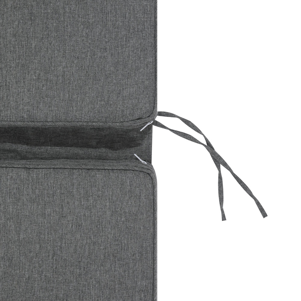 Cojín de asiento y respaldo alto 50x115x5 cm color gris oscuro.