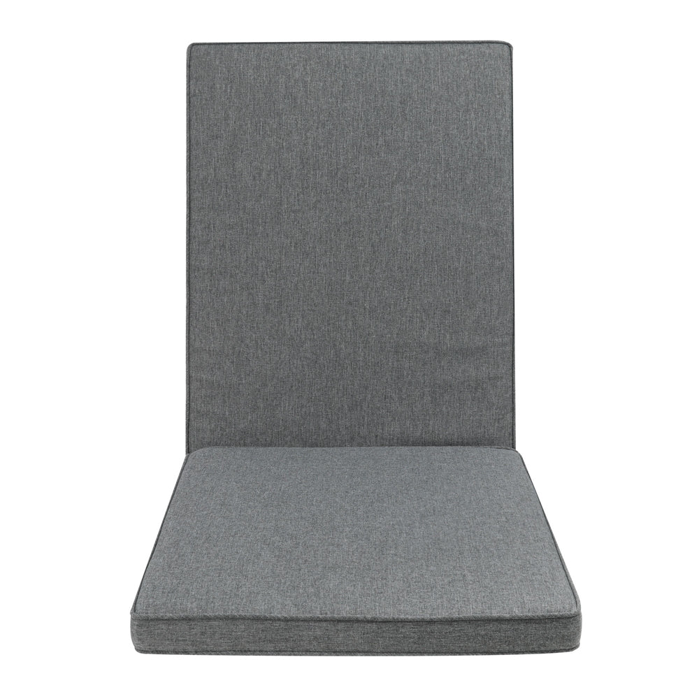 Cojín de asiento y respaldo alto 50x115x5 cm color gris oscuro.