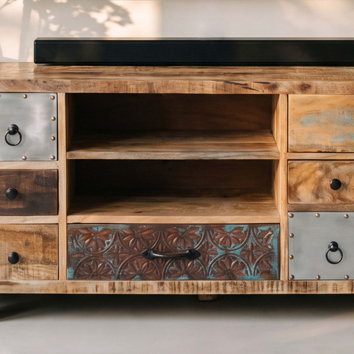 Mueble de TV Korba 120x40x57cm | Madera de Mango