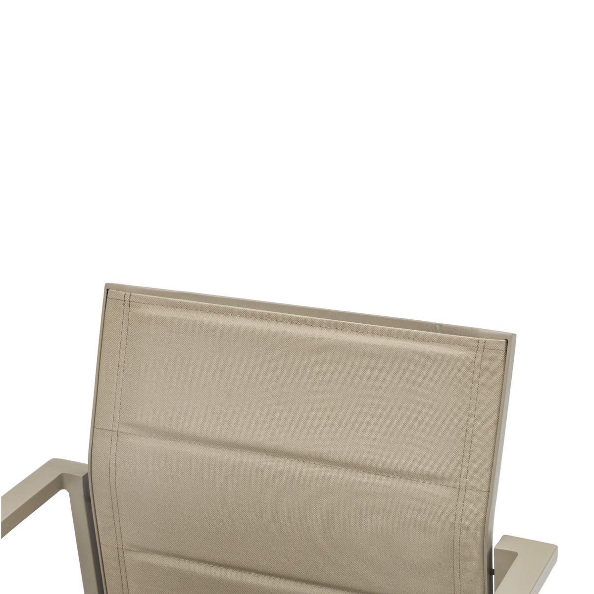 Sillón de comedor ORICK aluminio y textilene taupe.