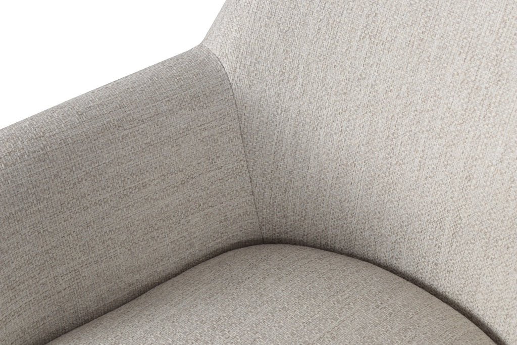 Silla de comedor Eren aluminio antracita textil beige. | Kubu #