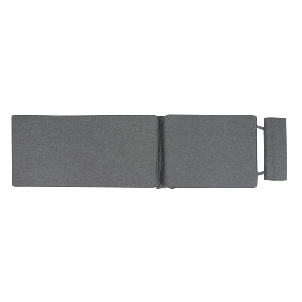 Cojín para tumbona Roxas 59x196x5 cm color gris oscuro | Kubu #