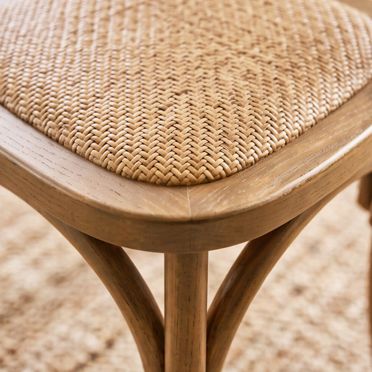 Silla de comedor Cross Back Oak Natural | Roble macizo