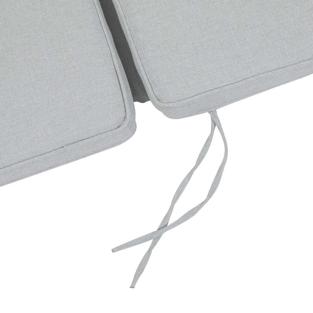 Cojín de asiento y respaldo alto 50x115x5 cm color gris claro