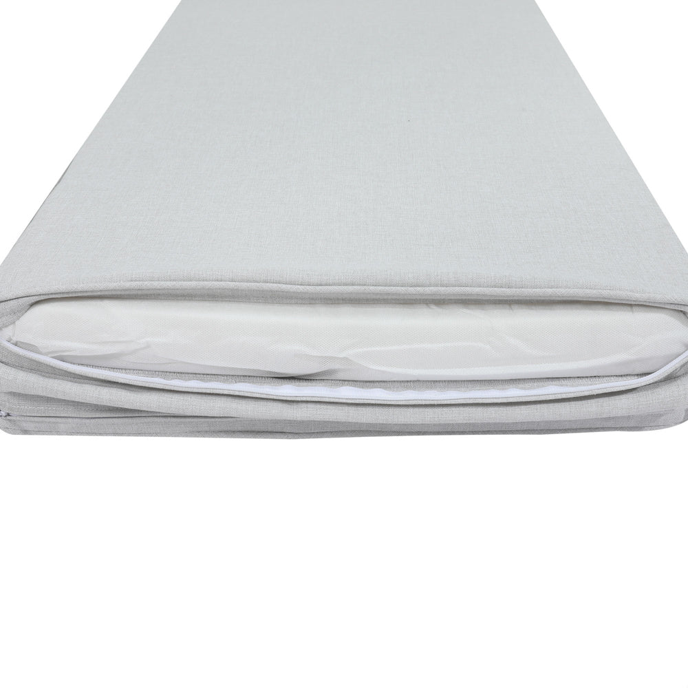 Cojín para tumbona Roxas 59x196x5 cm color  gris claro | Kubu #