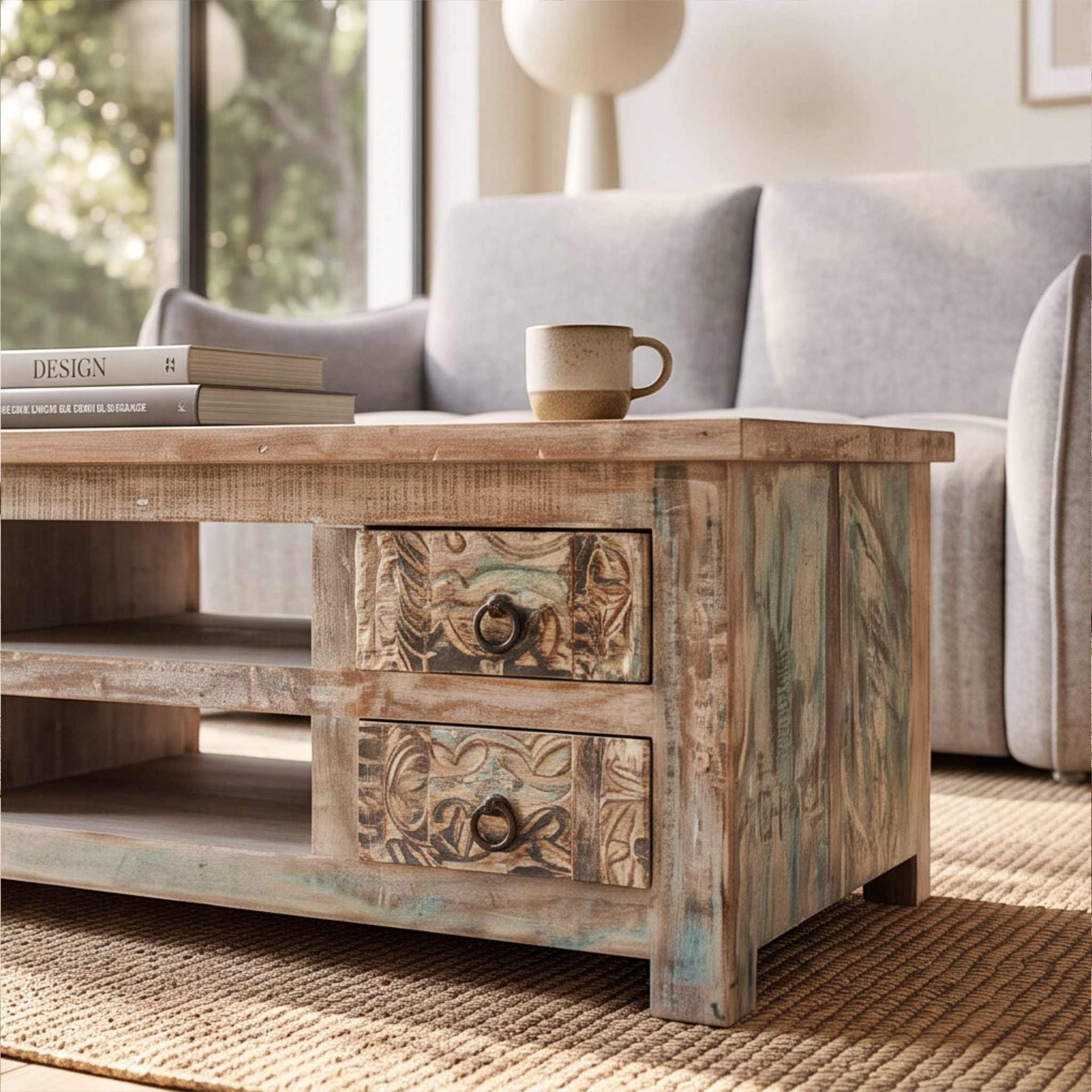 Mesa de centro Almirah 125x65x45cm | Madera de Mango