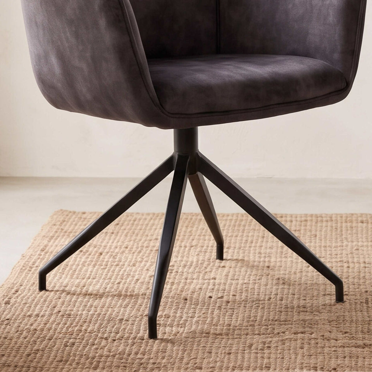 Silla de comedor con brazos Luxton Antracite | Kubu