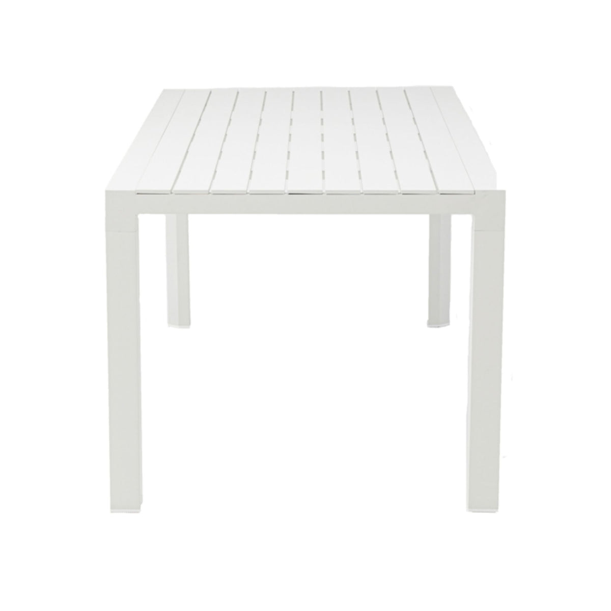 Mesa fija Byron 160 cm aluminio blanco