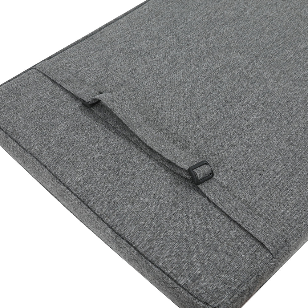 Cojín de asiento y respaldo alto 50x115x5 cm color gris oscuro.