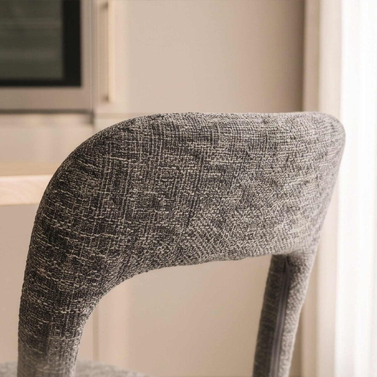 Silla de comedor Horsens gris | Tapizada y Apilable