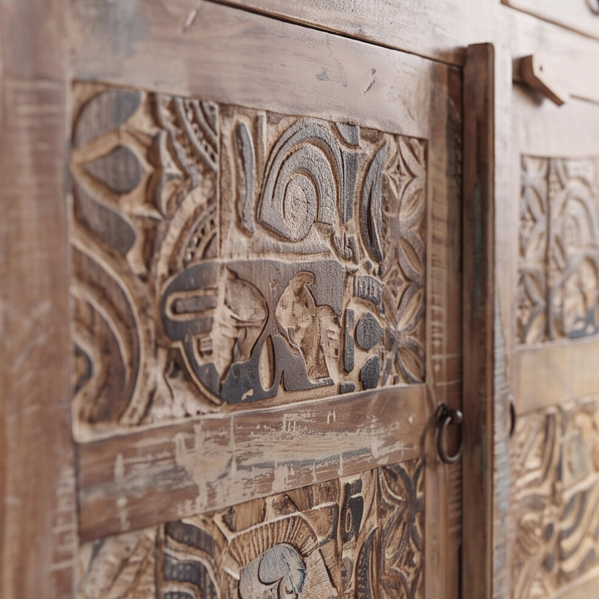 Aparador Alhmirah 4 puertas - 4 cajones 176x40x90cm | Madera de Mango | KUBU #