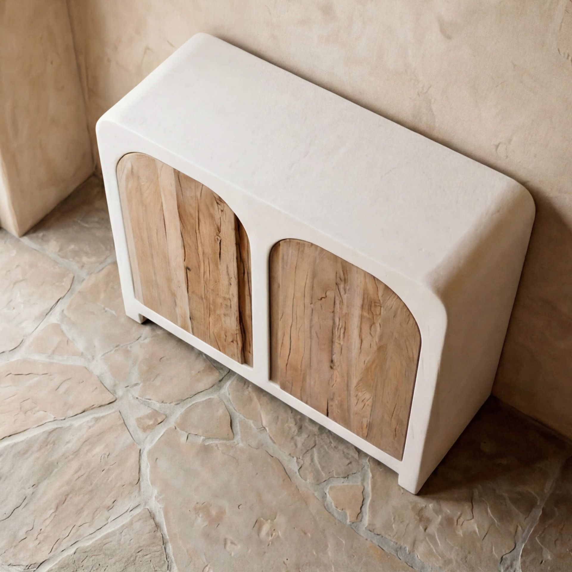 Aparador Eivissa 2 puertas 100X43X80cm | Madera reciclada Acacia | KUBU #