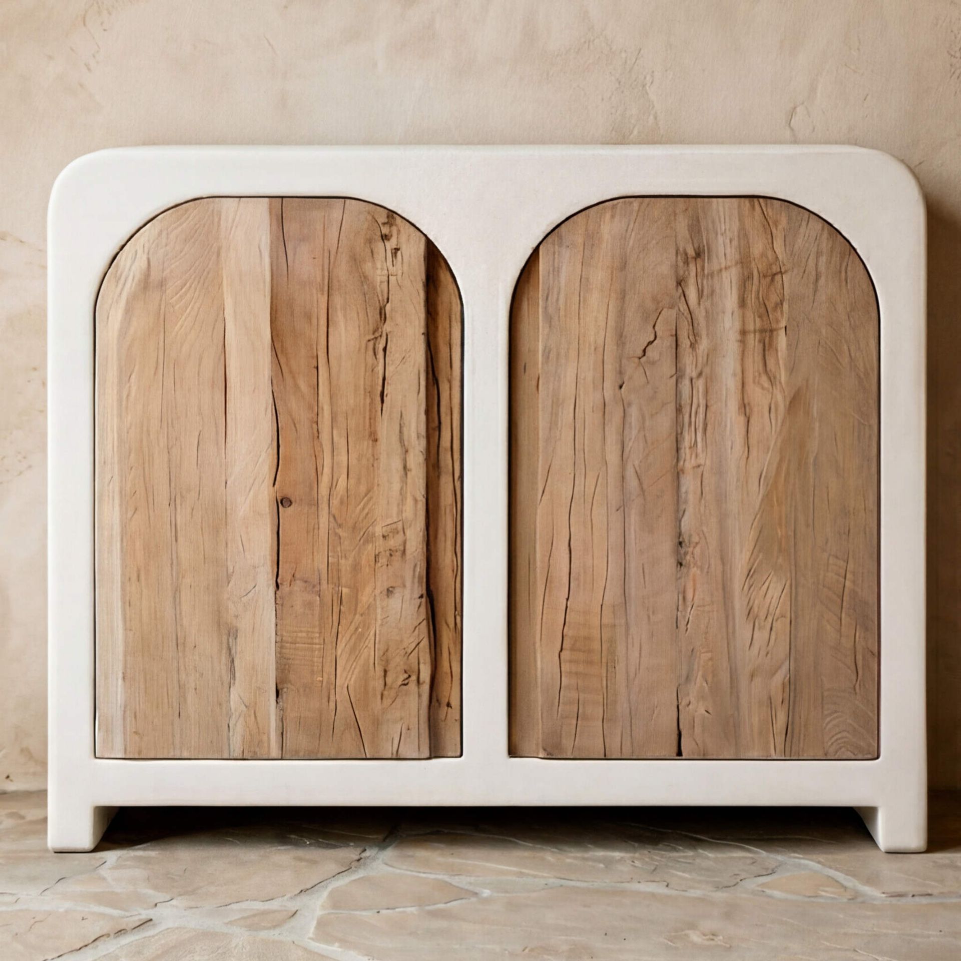 Aparador Eivissa 2 puertas 100X43X80cm | Madera reciclada Acacia | KUBU #