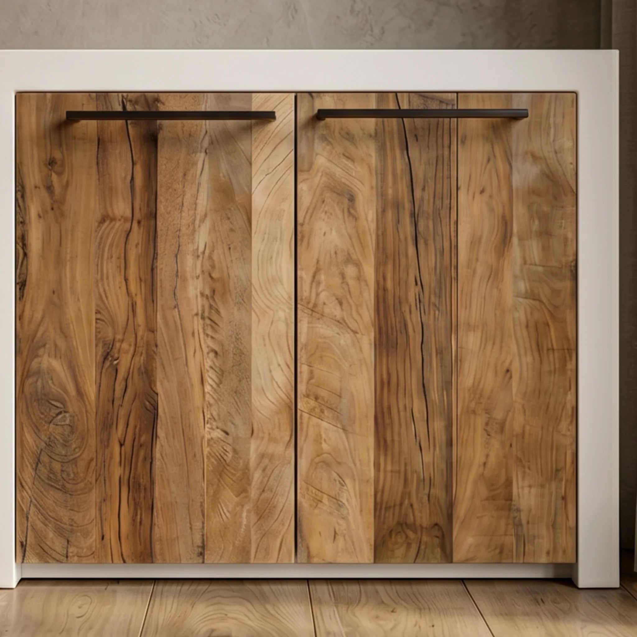Aparador Mahón 4 Puertas 180x42x80cm | Madera reciclada Acacia | KUBU #