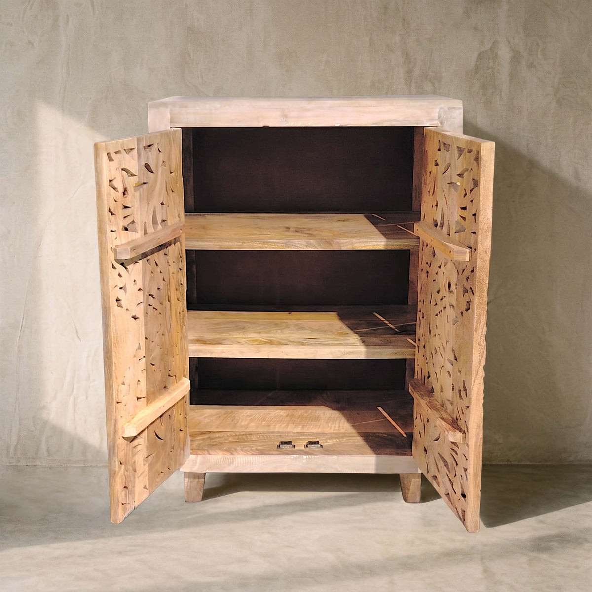 Armario 2 puertas Borneo 80x40x125cm | Madera de Mango | KUBU #