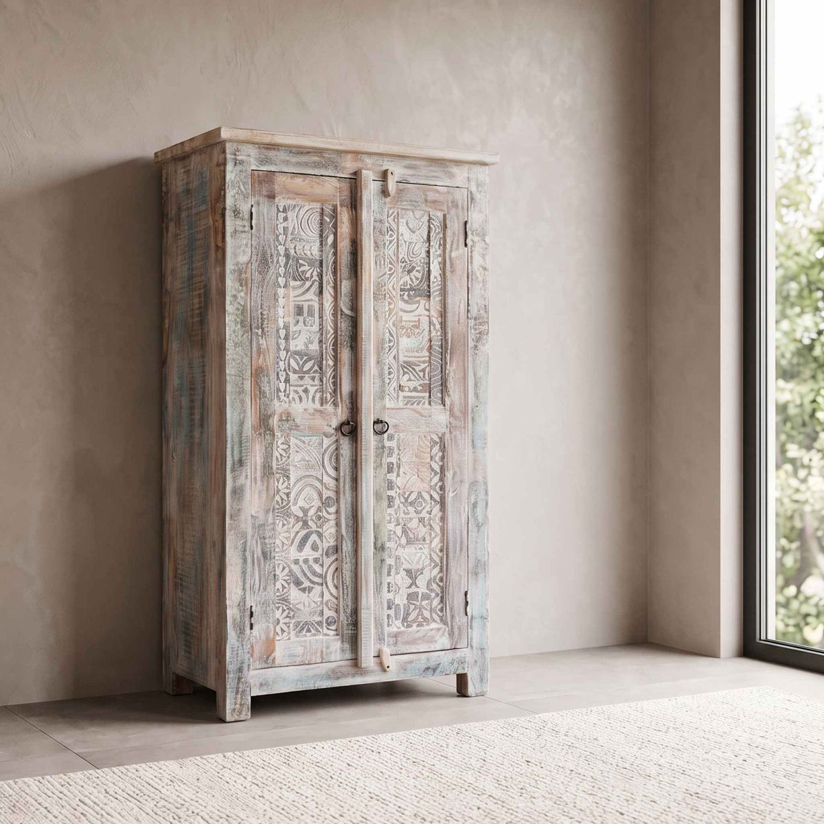 Armario Alhmirah 72x40x135cm | Madera de Mango | KUBU #