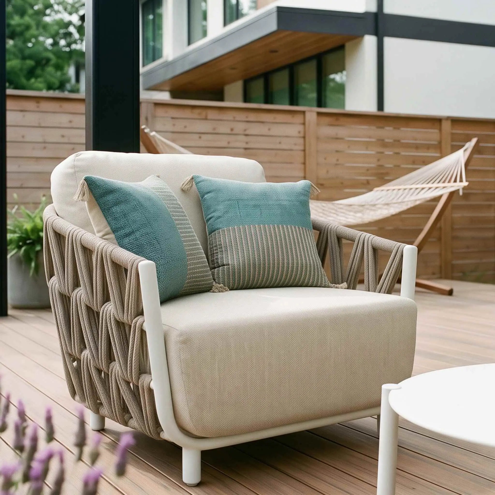 Butaca 1 plaza Carson aluminio blanco textil beige | Kubu #