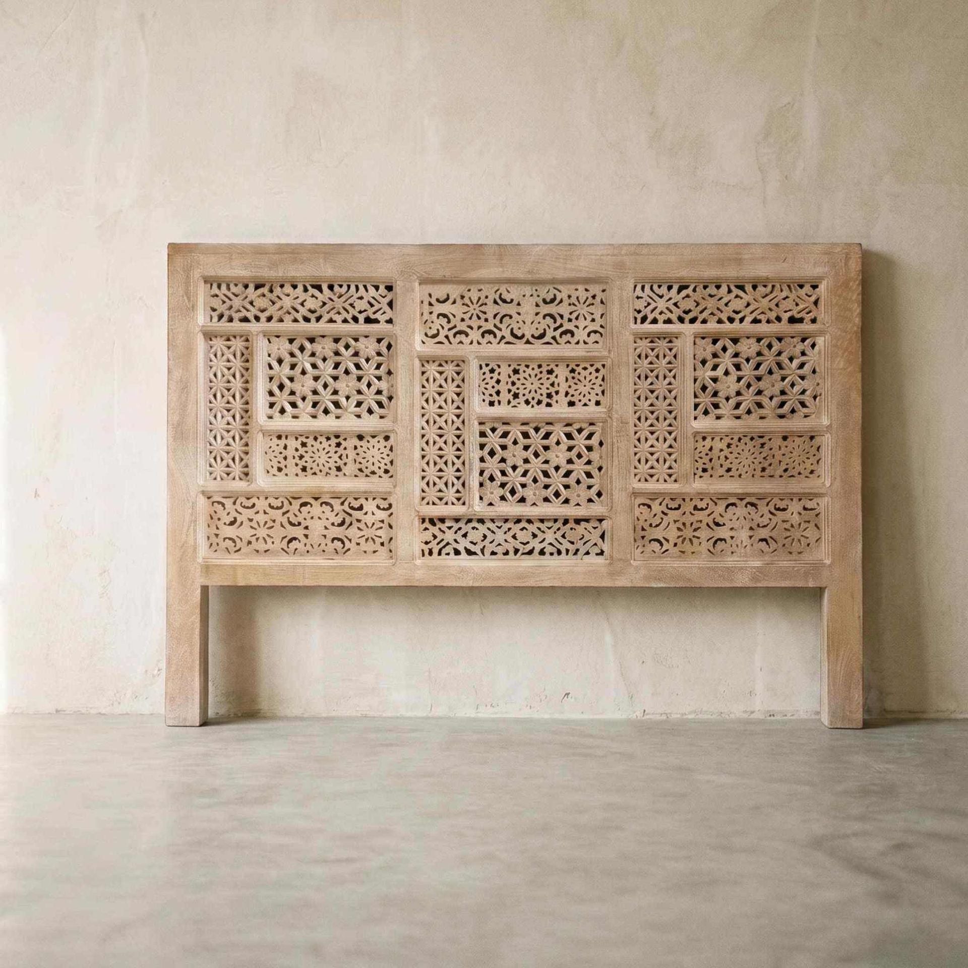 Cabecero Pawai 160x115cm | Diseño Artesanal madera de Mango | KUBU #