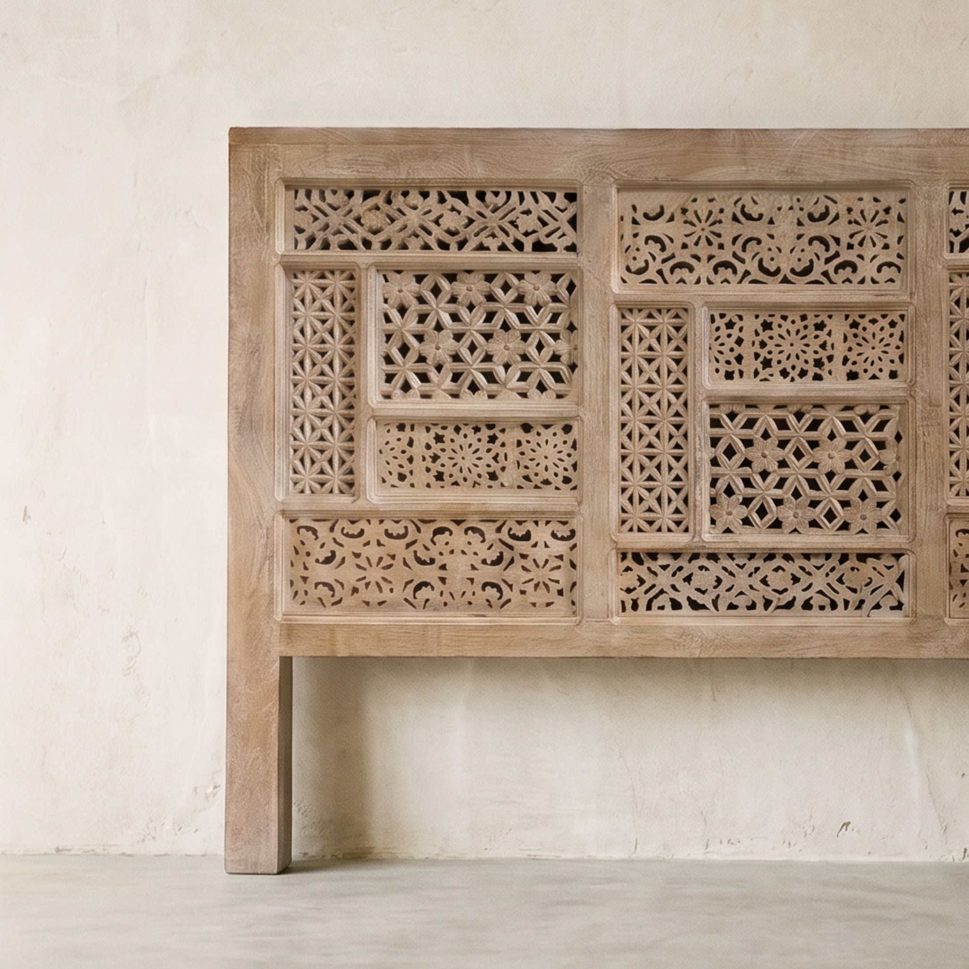 Cabecero Pawai | Diseño Artesanal madera de Mango | KUBU #