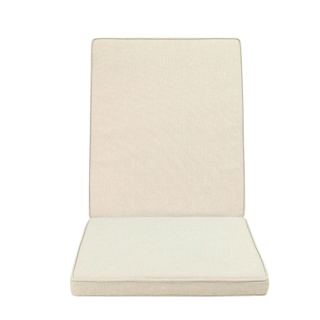 Cojín de asiento y respaldo alto 50x115x5 cm color beige | KUBU #