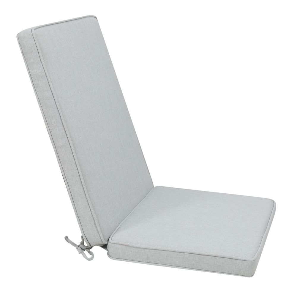 Cojín de asiento y respaldo alto 50x115x5 cm color gris claro | KUBU #