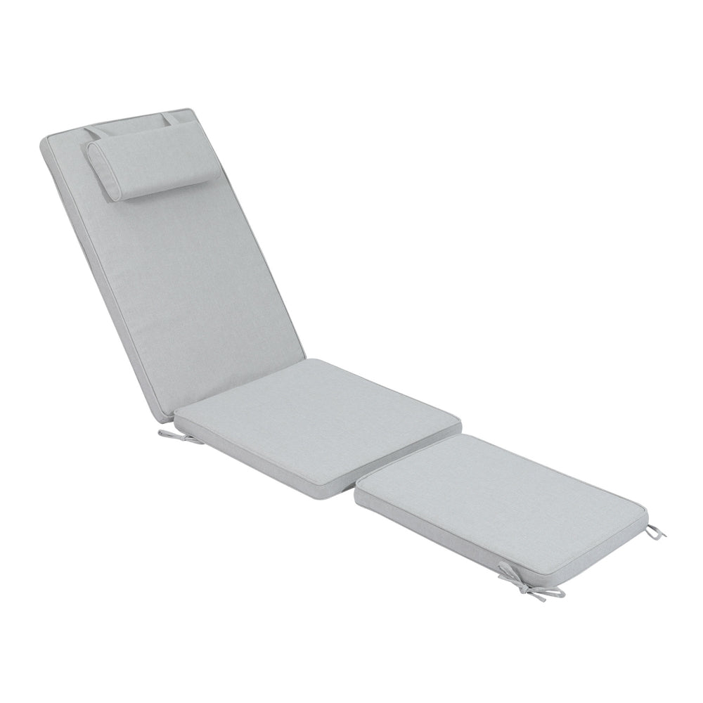 Cojín para tumbona Danao 50x190x5 cm color gris claro | KUBU #
