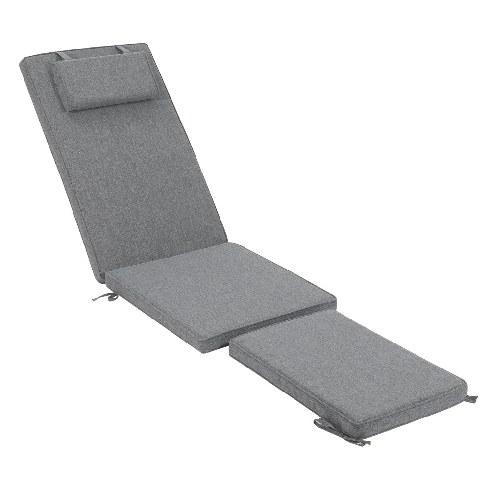 Cojín para tumbona Danao 50x190x5 cm color gris oscuro. | KUBU #