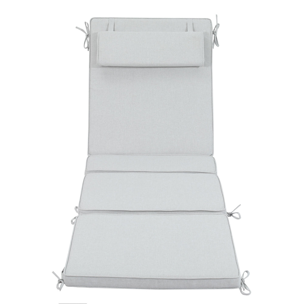 Cojín para tumbona Mati 50x192x5 cm color gris claro | Kubu #