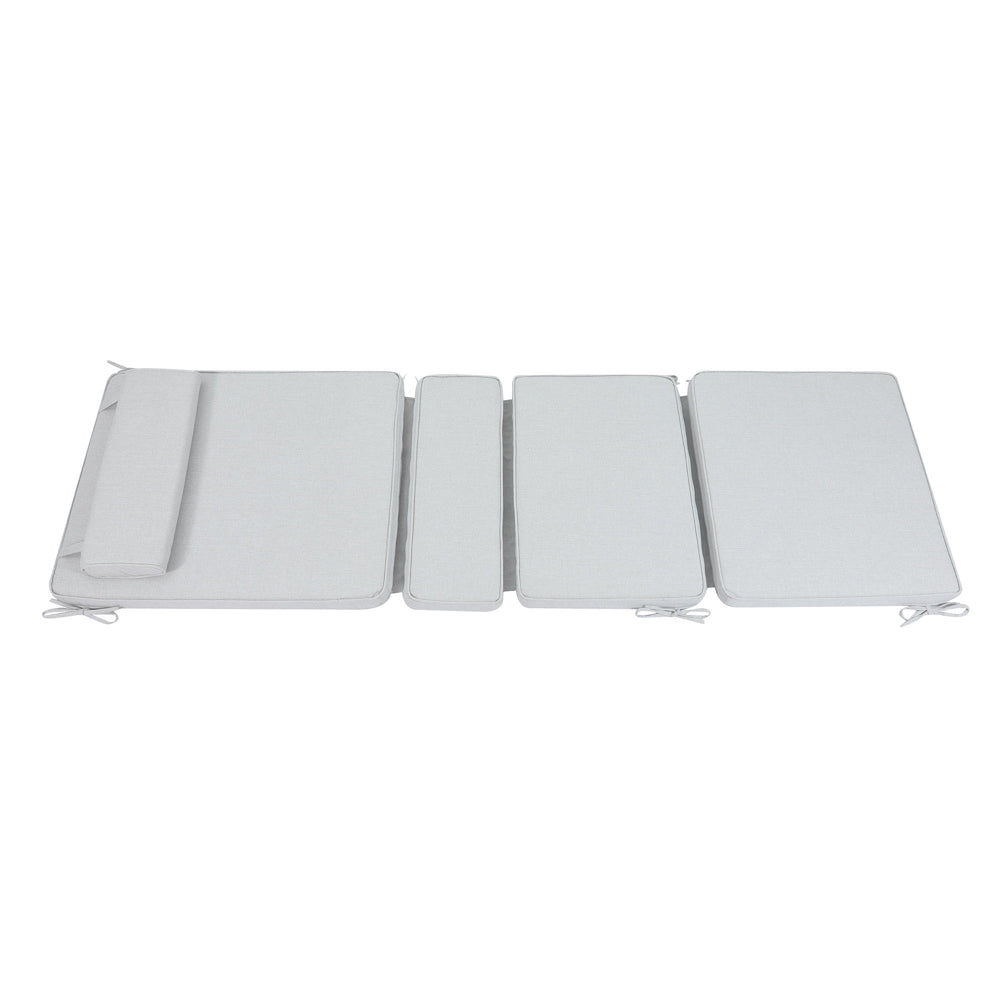Cojín para tumbona Mati 50x192x5 cm color gris claro | Kubu #