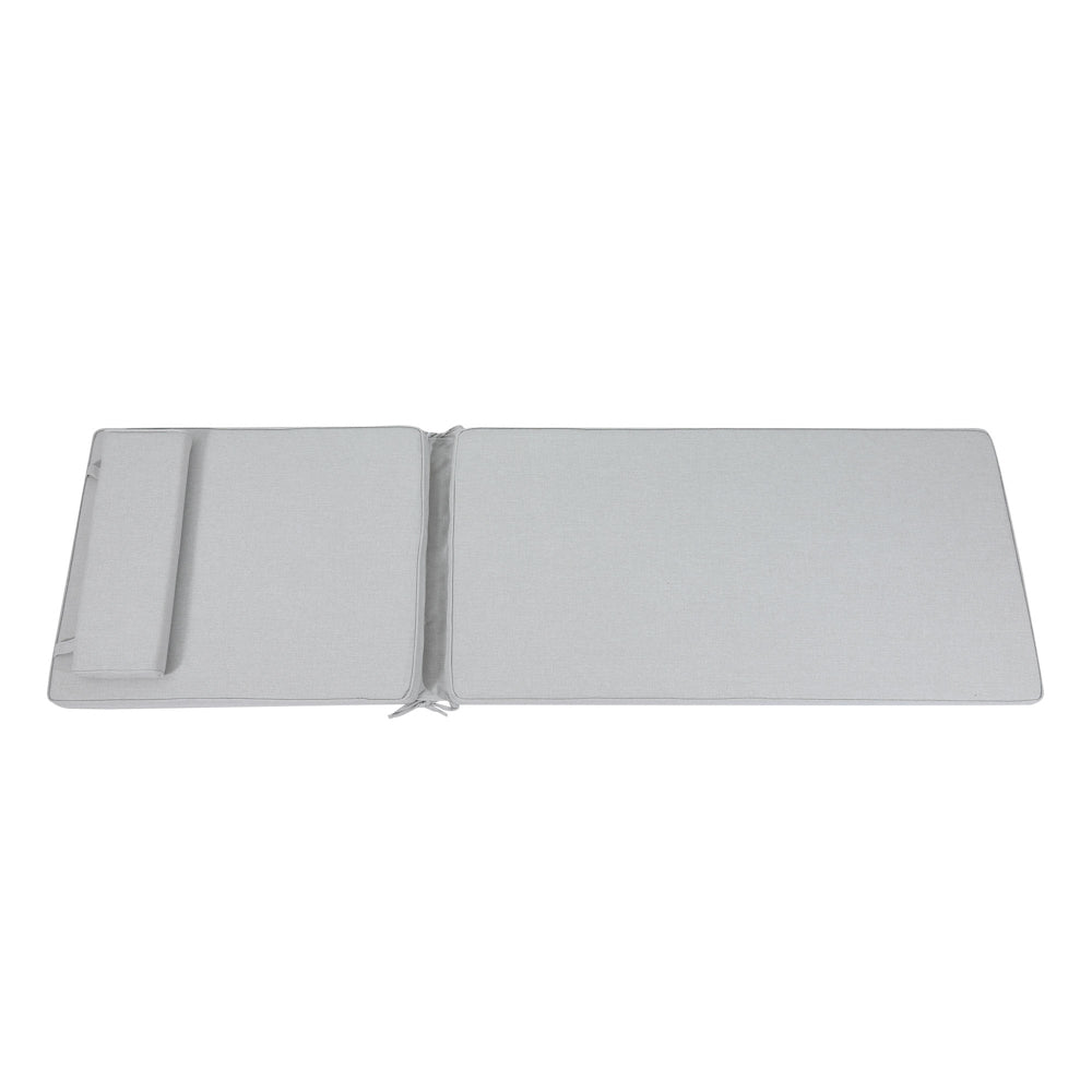 Cojín para tumbona Roxas 59x196x5 cm color  gris claro | Kubu #