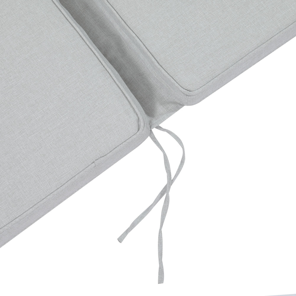 Cojín para tumbona Roxas 59x196x5 cm color  gris claro | Kubu #