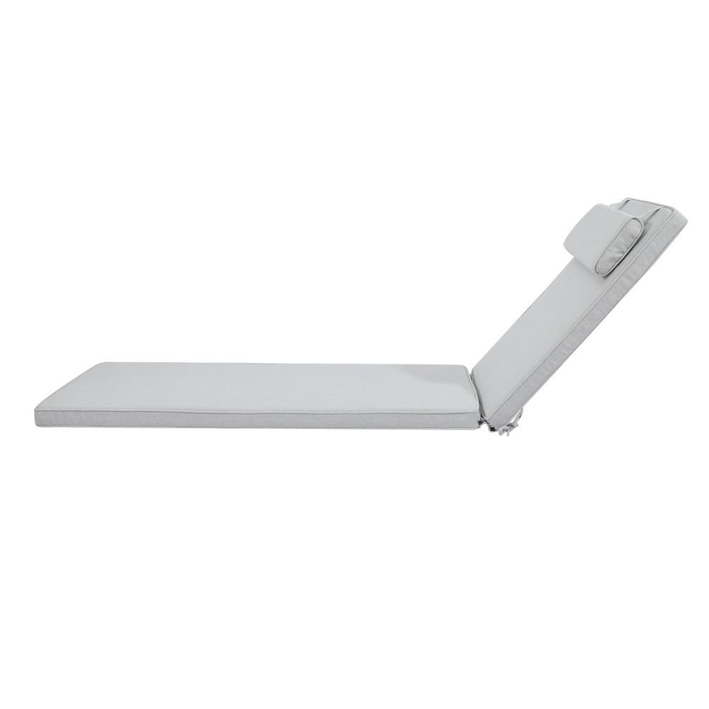 Cojín para tumbona Roxas 59x196x5 cm color  gris claro | Kubu #