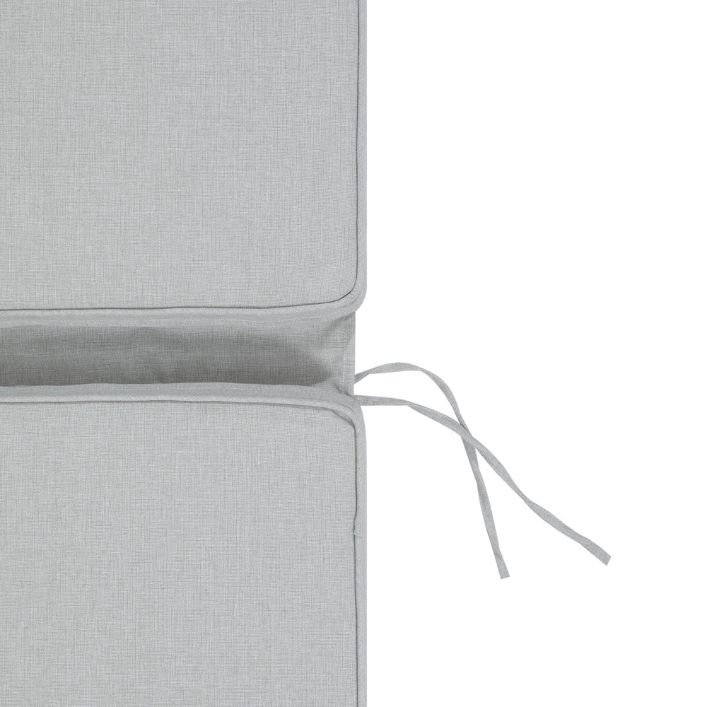 Cojín para tumbona Roxas 59x196x5 cm color  gris claro | Kubu #