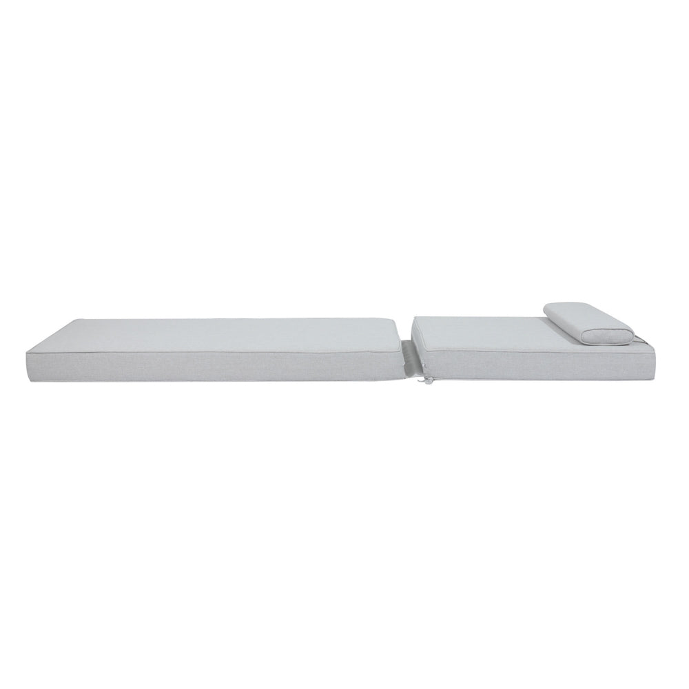 Cojín para tumbona Roxas 59x199x10 cm color  gris claro | Kubu #