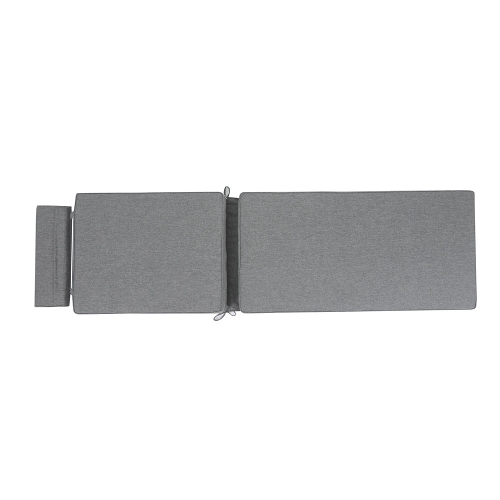Cojín para tumbona  Roxas 59x199x10 cm color  gris oscuro | Kubu #