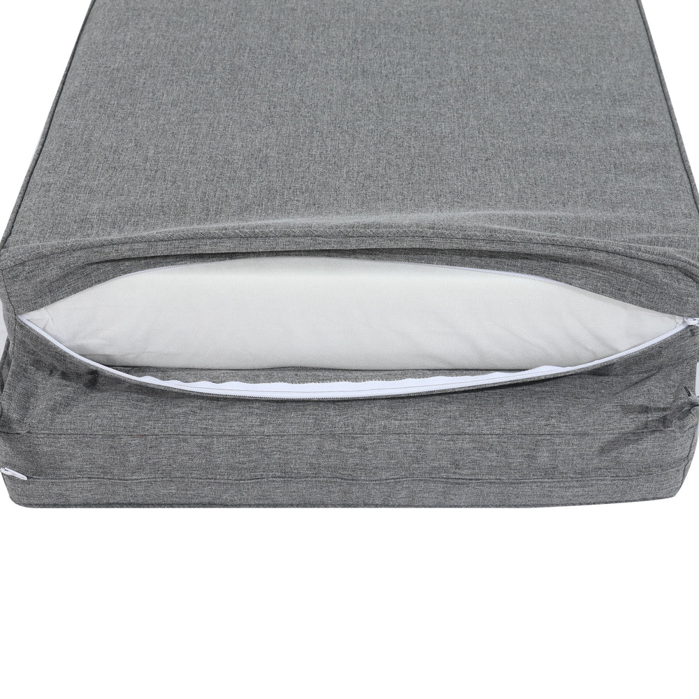 Cojín para tumbona  Roxas 59x199x10 cm color  gris oscuro | Kubu #