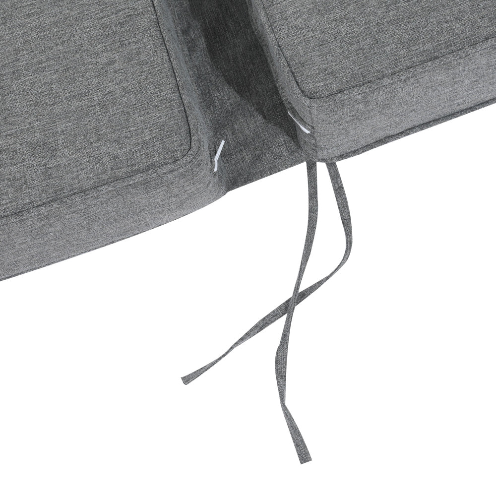 Cojín para tumbona  Roxas 59x199x10 cm color  gris oscuro | Kubu #