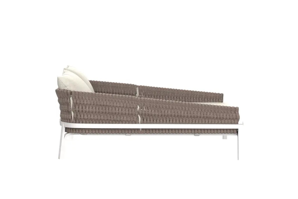 Daybed Anmore aluminio blanco textil  greige | Kubu #